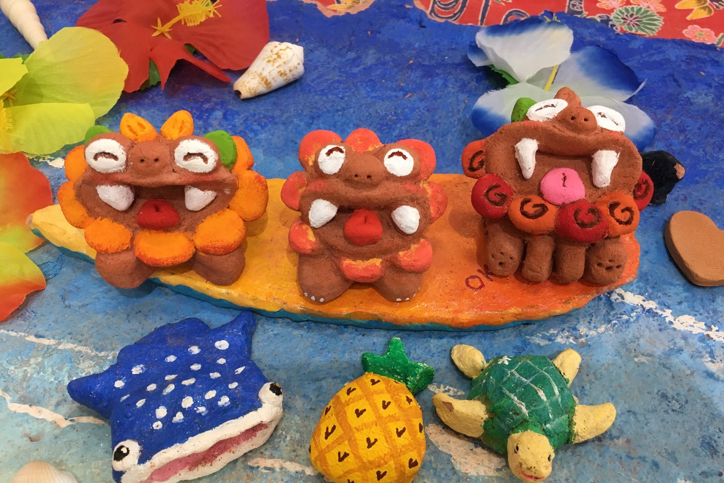 【素焼きシーサー作り・沖縄】オプションで絵付け体験も！1時間で気軽に、楽しく旅の思い出つくり