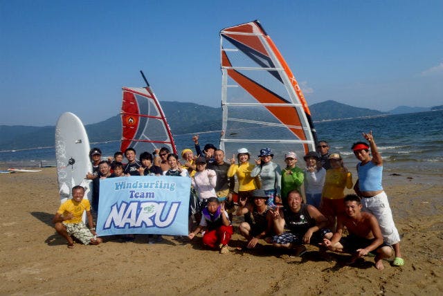 廿日市市鳴川にあるTEAM TERU。世界遺産のある宮島西端鳴川で、ウィンドサーフィン！