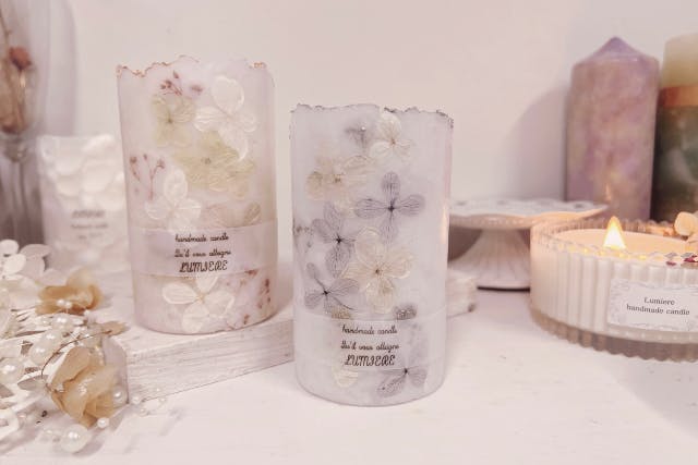 【大阪・梅田・キャンドル作り】シーズンキャンドル。飾って可愛い「紫陽花キャンドル」作り