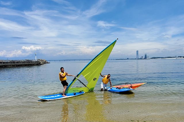 【関空前・泉南ロングパーク】贅沢1日Wプラン！SUP＋ウインドサーフィン体験（写真・動画付）