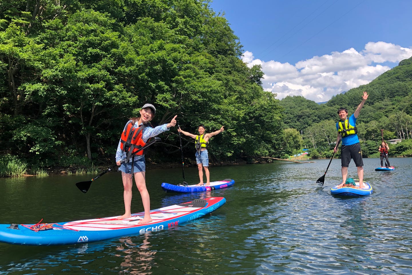 【群馬・みなかみ・SUP】波のない穏やかな湖で大自然を感じよう！初心者OK！SUPツアー