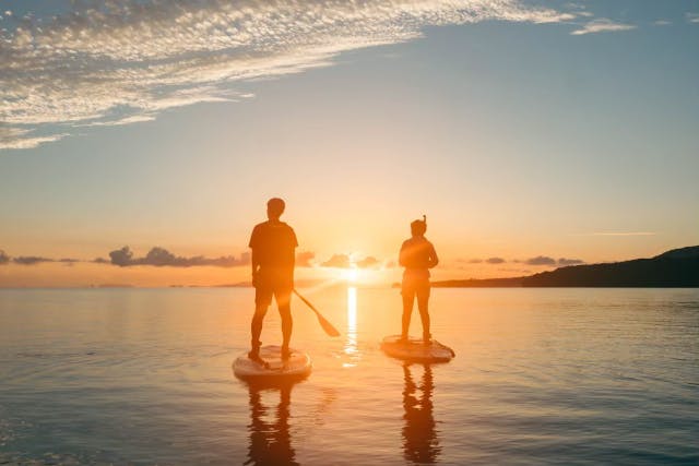 【沖縄・西表島・SUP】朝から爽やか感動体験！選べるサンライズSUPorカヌー（写真データ無料）