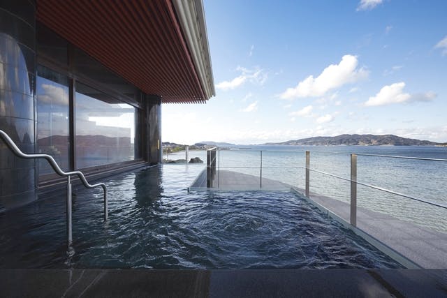 超特割！【10％割引】油谷湾温泉ホテル楊貴館　日帰り温泉チケット（入浴＋タオルセット）