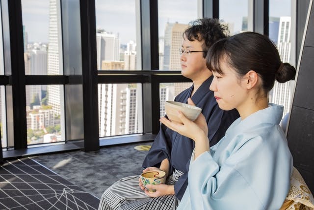 営業開始前の特別入館！展望台でお茶席体験～東京の上空で静かなひと時をあなたに～
